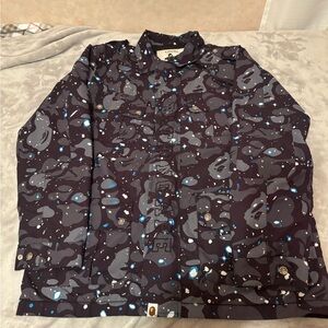 Camouflage Jacket with Blue Accents